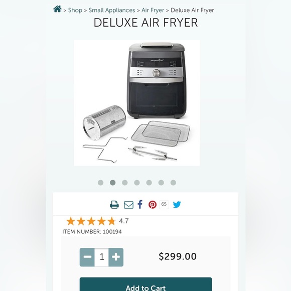 Pampered Chef Kitchen Pampered Chef Deluxe Air Fryer Poshmark